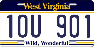 WV license plate 1OU901