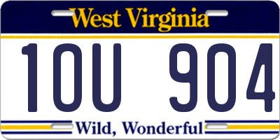 WV license plate 1OU904