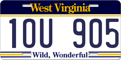 WV license plate 1OU905