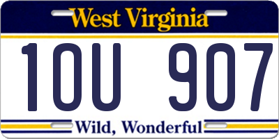 WV license plate 1OU907