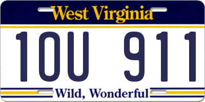 WV license plate 1OU911