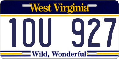 WV license plate 1OU927