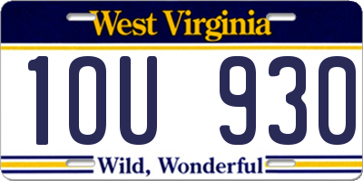 WV license plate 1OU930