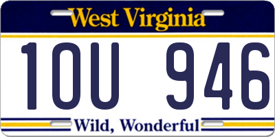 WV license plate 1OU946