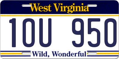 WV license plate 1OU950