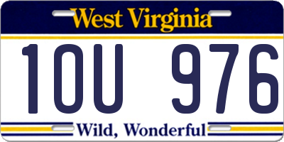 WV license plate 1OU976