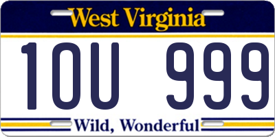 WV license plate 1OU999