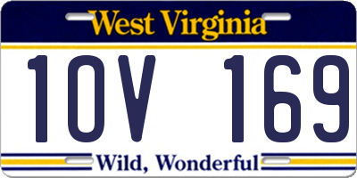 WV license plate 1OV169