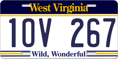 WV license plate 1OV267