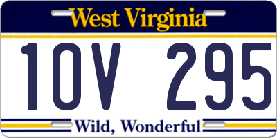 WV license plate 1OV295