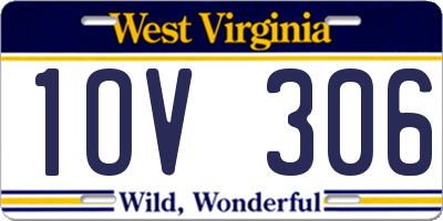 WV license plate 1OV306