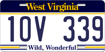 WV license plate 1OV339
