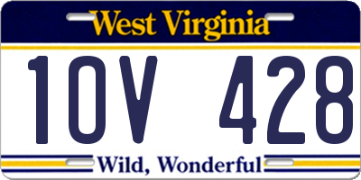 WV license plate 1OV428