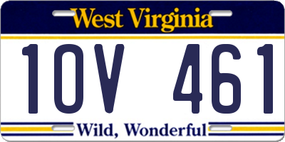 WV license plate 1OV461