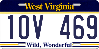 WV license plate 1OV469