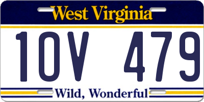 WV license plate 1OV479