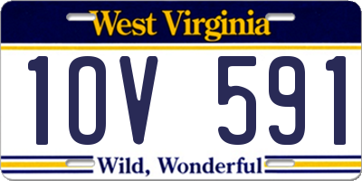 WV license plate 1OV591