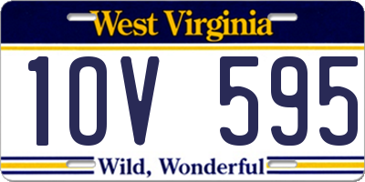 WV license plate 1OV595