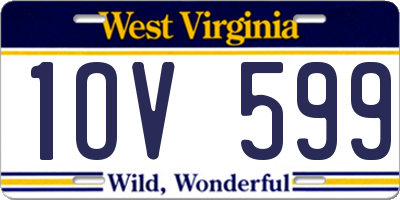 WV license plate 1OV599