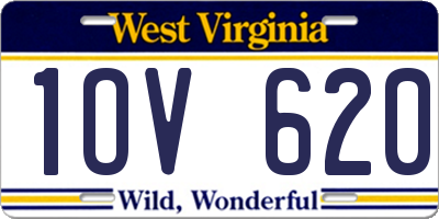 WV license plate 1OV620