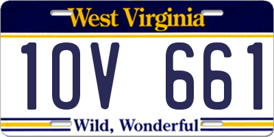 WV license plate 1OV661