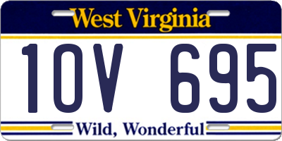 WV license plate 1OV695