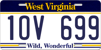 WV license plate 1OV699