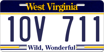 WV license plate 1OV711
