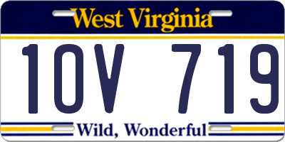 WV license plate 1OV719