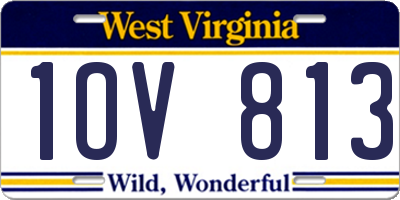 WV license plate 1OV813