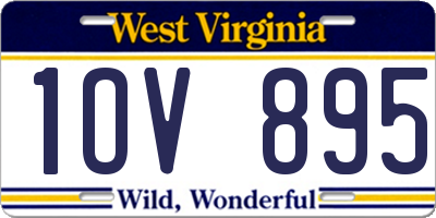 WV license plate 1OV895