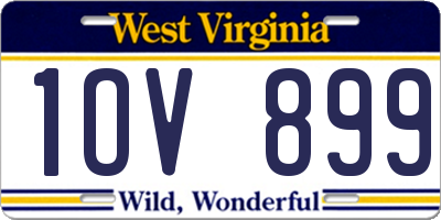 WV license plate 1OV899