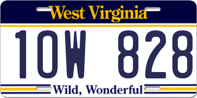 WV license plate 1OW828