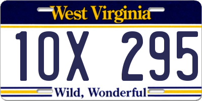 WV license plate 1OX295