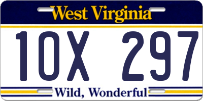 WV license plate 1OX297
