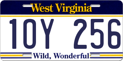 WV license plate 1OY256