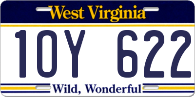 WV license plate 1OY622