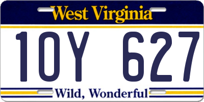WV license plate 1OY627