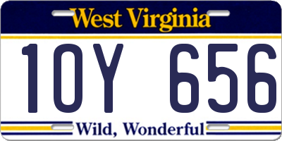 WV license plate 1OY656