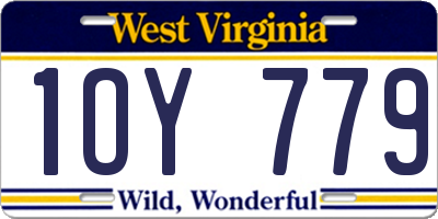 WV license plate 1OY779