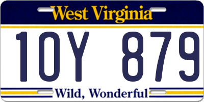 WV license plate 1OY879