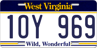 WV license plate 1OY969
