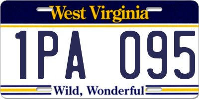WV license plate 1PA095