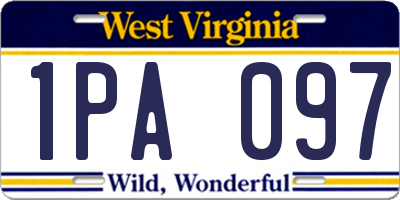 WV license plate 1PA097