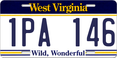 WV license plate 1PA146