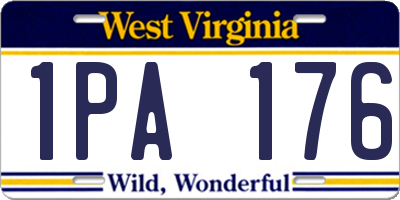WV license plate 1PA176
