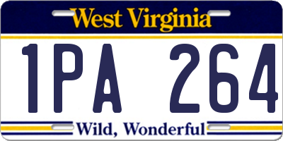 WV license plate 1PA264