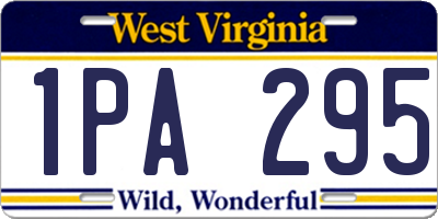 WV license plate 1PA295