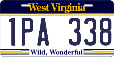 WV license plate 1PA338