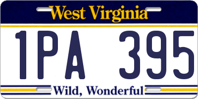 WV license plate 1PA395
